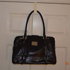 Kenneth Cole of NY leather handbag-Black